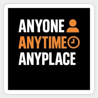 Anyone Anytime Funny Gym Workout Athlete Sports Training Sticker